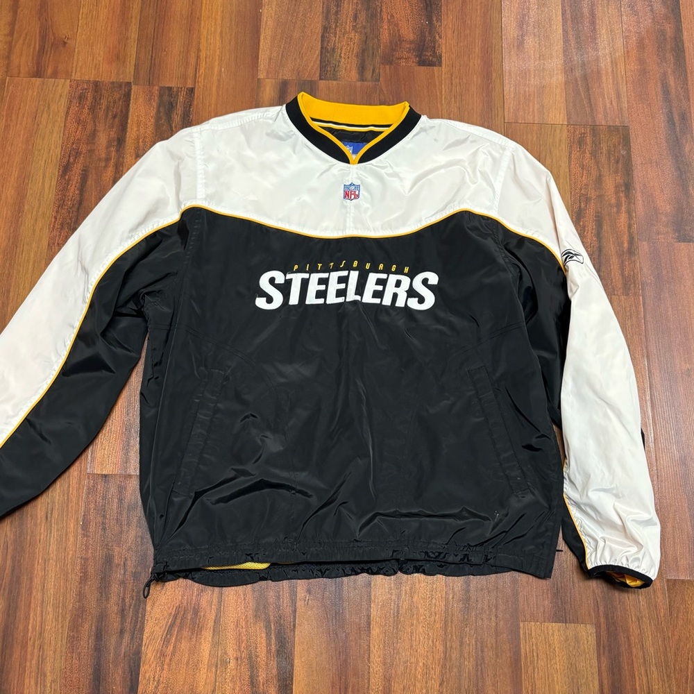 Reebok Black and White Windbreaker Jacket